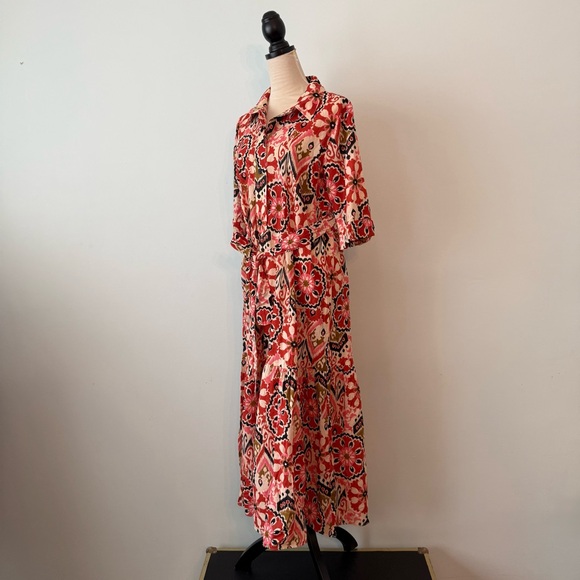 ✨ ZARA The Alessi Dress Bold Floral Maxi NWT Size L ✨ - Picture 8 of 13